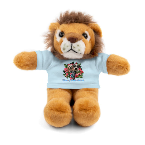 Custom Photo Festive Poinsettia Stuffed Animals with Tee